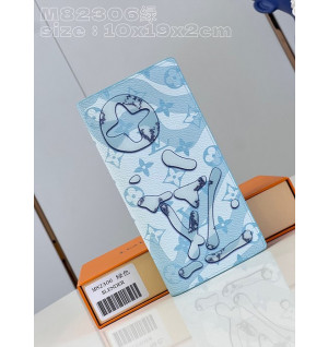 루이비통 브라짜 월릿 모노그램 아쿠아가든 캔버스 M82306