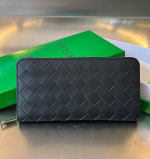 보테가베네타 BV 인트레치아토 지퍼 어라운드 지갑 593217 (내부 레드)