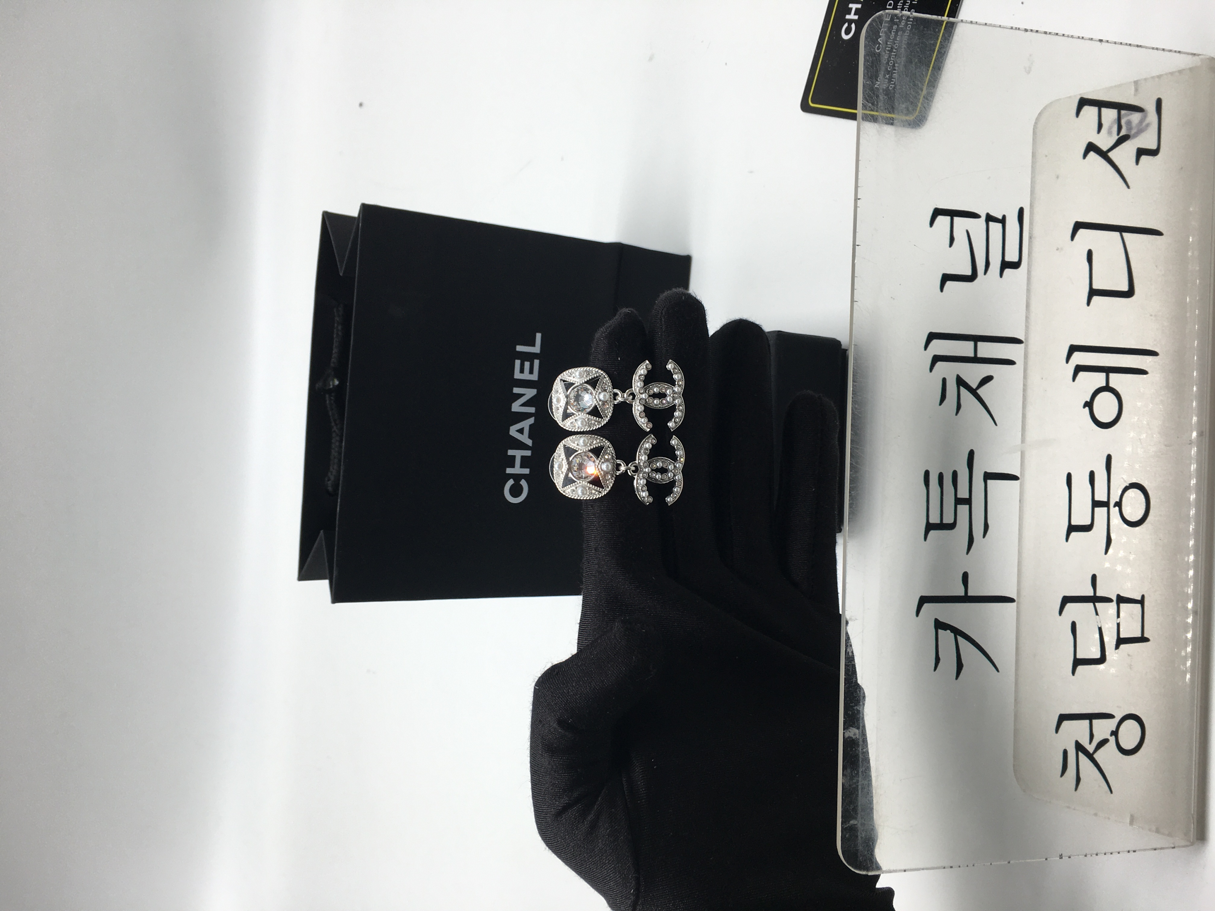 샤넬 chanel cc 다이아 귀걸이