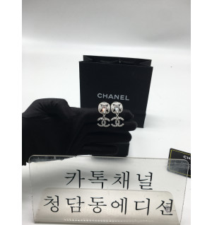 샤넬 chanel cc 다이아 귀걸이