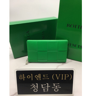 보테가베네타 BV 맥시 인트레치아토 지퍼 어라운드 지갑 649607