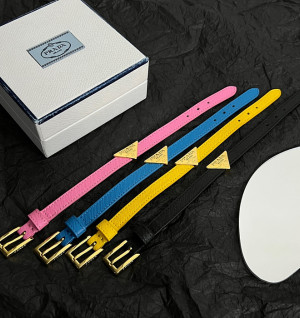 프라다 prada 레더 브레이슬릿 (4COLOR)