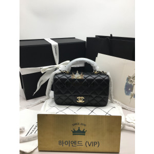 샤넬 탑핸들 뉴미니 플랩백 램스킨