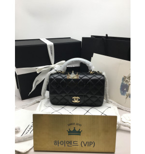 샤넬 탑핸들 뉴미니 플랩백 램스킨