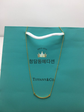 티파니 스마일 목걸이 민무늬 (3COLOR) (V-gold소재)