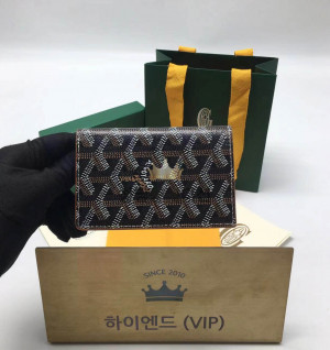 고야드 생피에르 카드지갑 (컬러 블랙탄 브라운)
