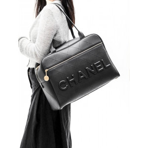샤넬 23B 퀼팅 보스턴 볼링백