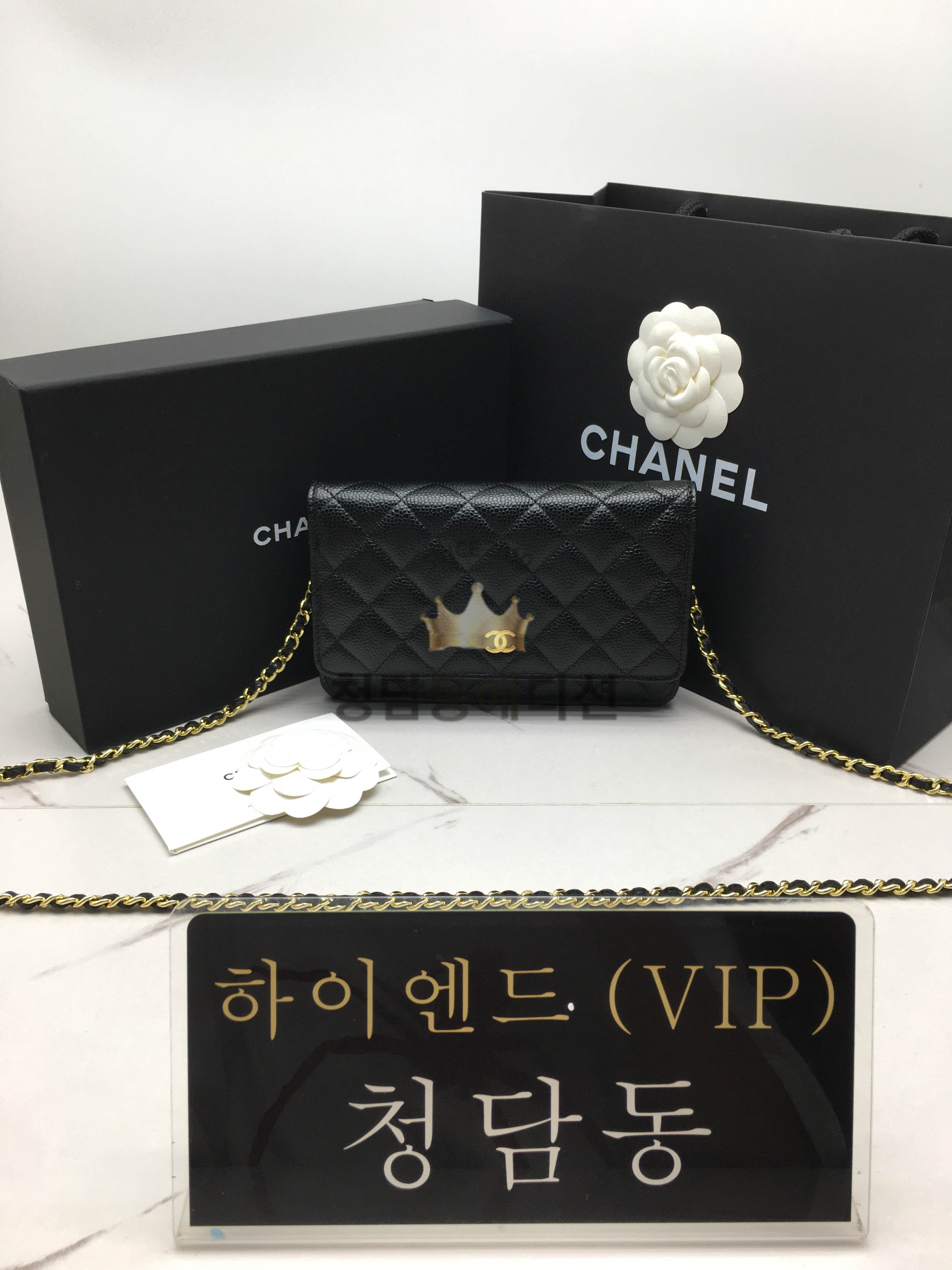 샤넬 클래식 플랩 WOC 체인 윌릿 금장 (upgrade ver.)