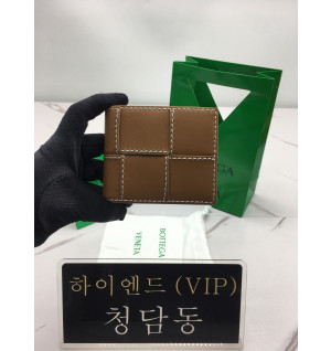 보테가 베네타 인트레치아토 폴더형 반지갑 605721 
