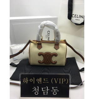 셀린느 퀴르 트리오페 스몰 보스턴 텍스타일