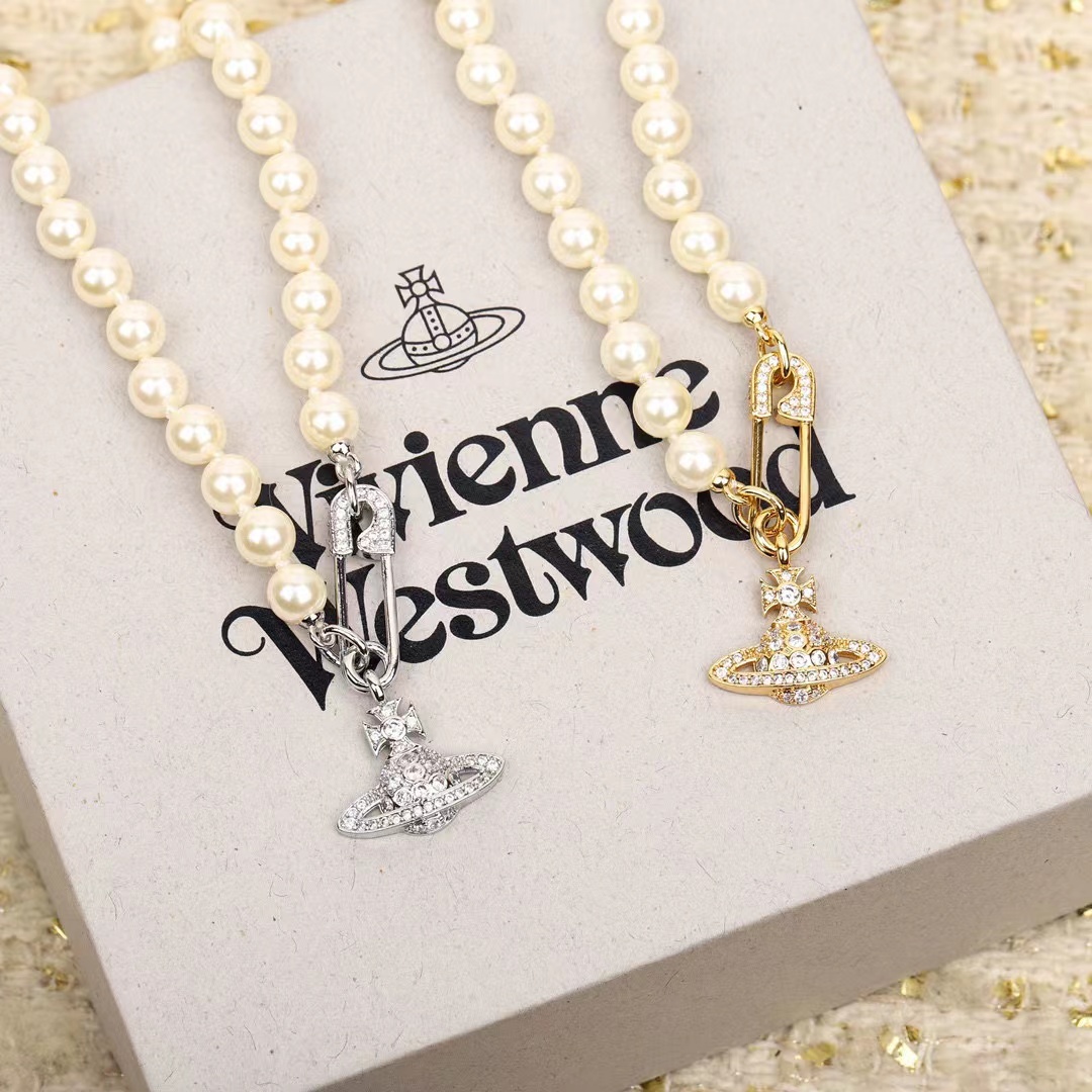 비비안웨스트우드 루크리스 펄 목걸이 (2COLOR)