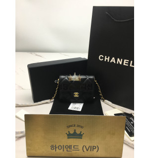 샤넬 클래식 캐비어 체인지갑 블랙 AP0238