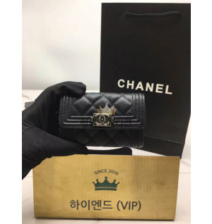 샤넬 보이 카드지갑 (은장) 20시즌