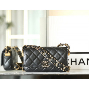 샤넬 23K 19 체인 플랩 폰홀더백