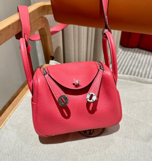 에르메스 미니 린디 올수공 (컬러 로즈 아잘레)