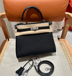에르메스 켈리25 올수공 (가죽스위프트) (버클컬러 은장)
