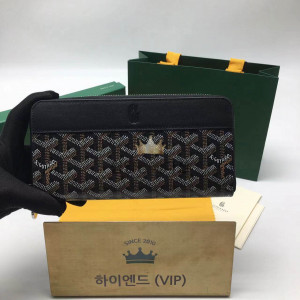 고야드 마티뇽 지퍼 어라운드 장지갑 (블랙)