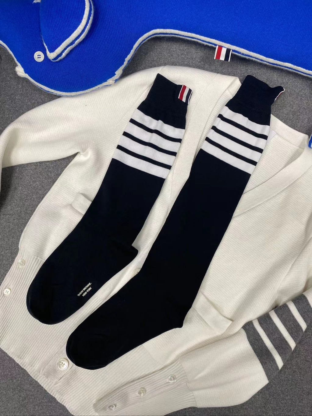 톰브라운 양말 레깅스 (롱,숏 1세트) (4COLOR)