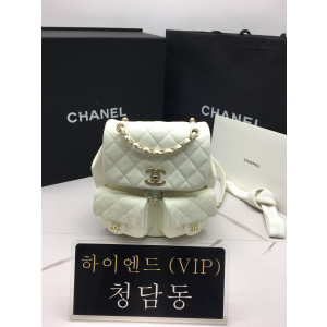 샤넬 22P 듀마 투포켓 백팩 미디움 카프스킨 캐비어 (하이엔드급)