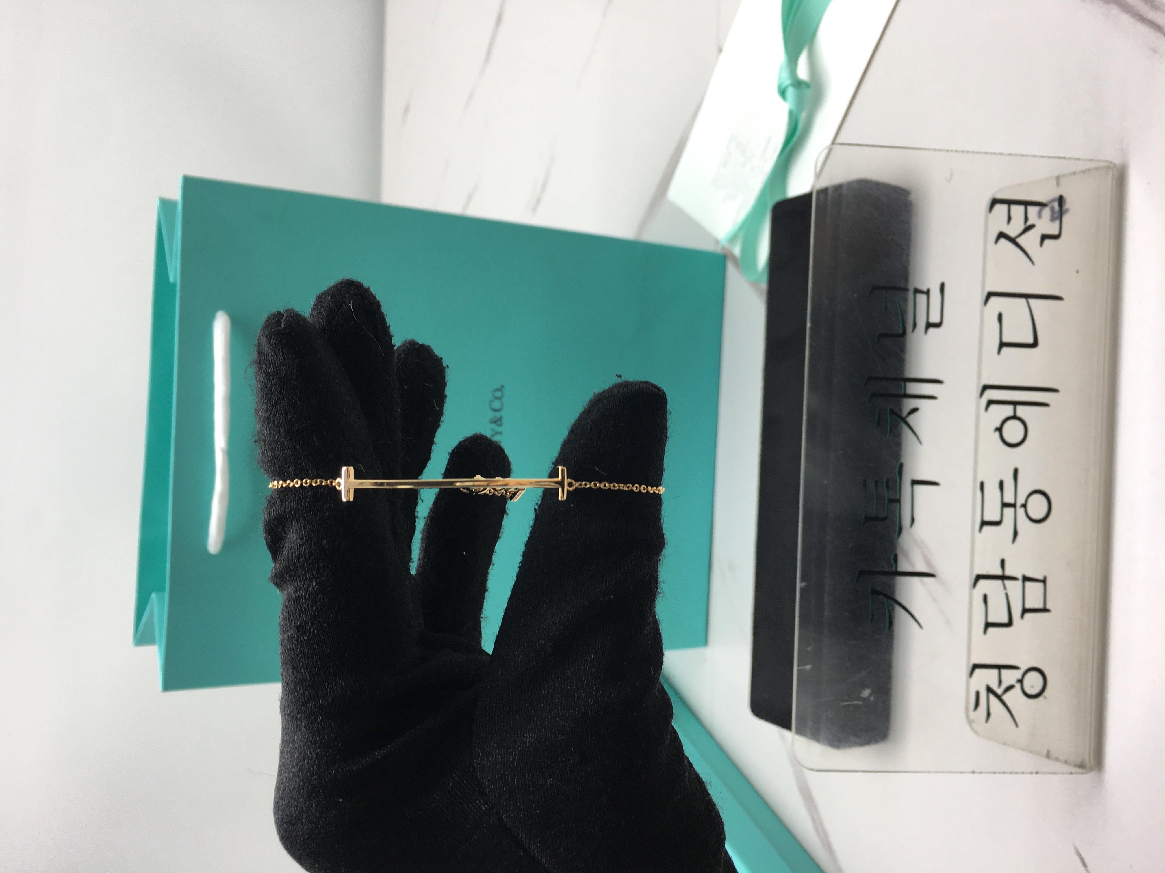 타파니 스마일 브레이슬릿 팔찌 (컬러 로즈골드, 화이트골드)