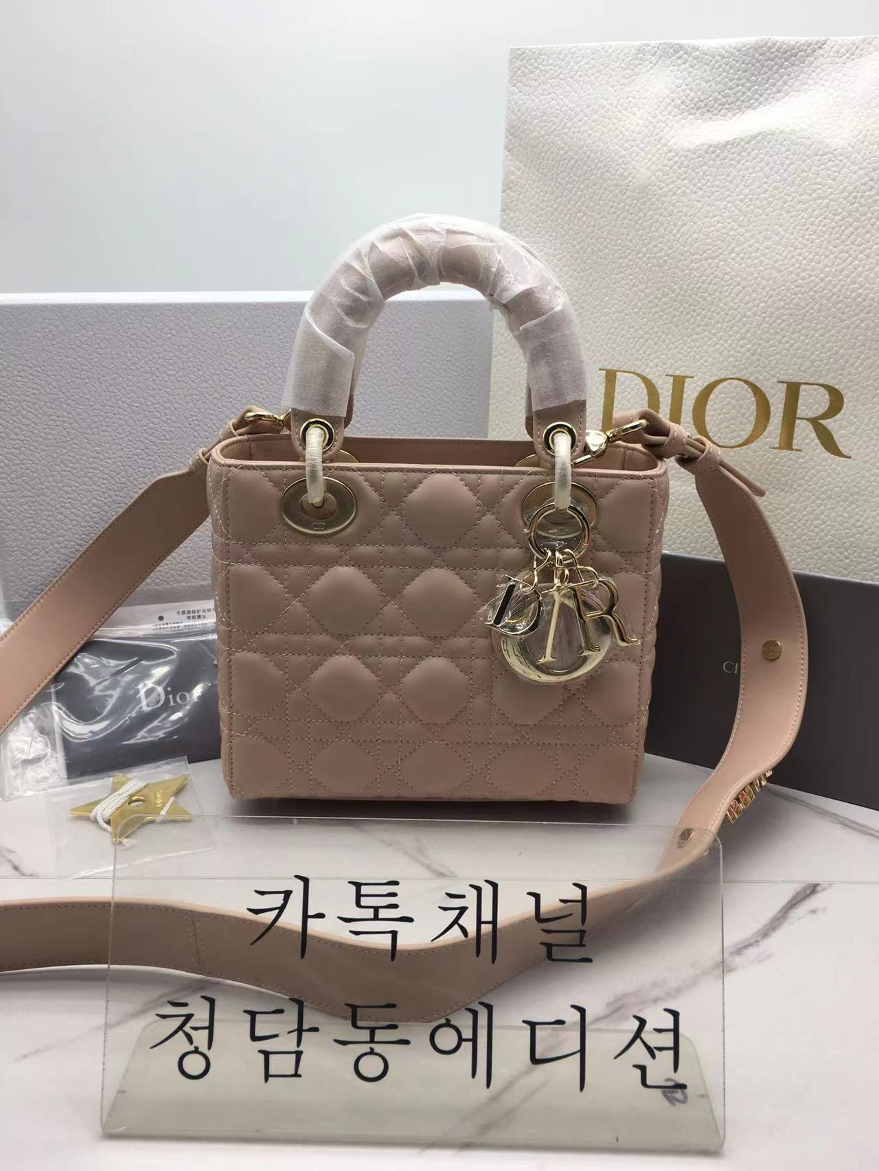 디올 램스킨 레이디백 MY ABC