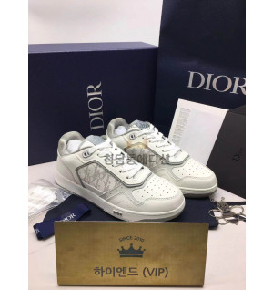 디올 B27 로우탑 스니커즈 화이트 그레이 (남성용)