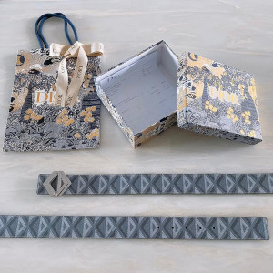 디올 CD 로고 다이아몬드 패턴 hit the road 벨트 4cm