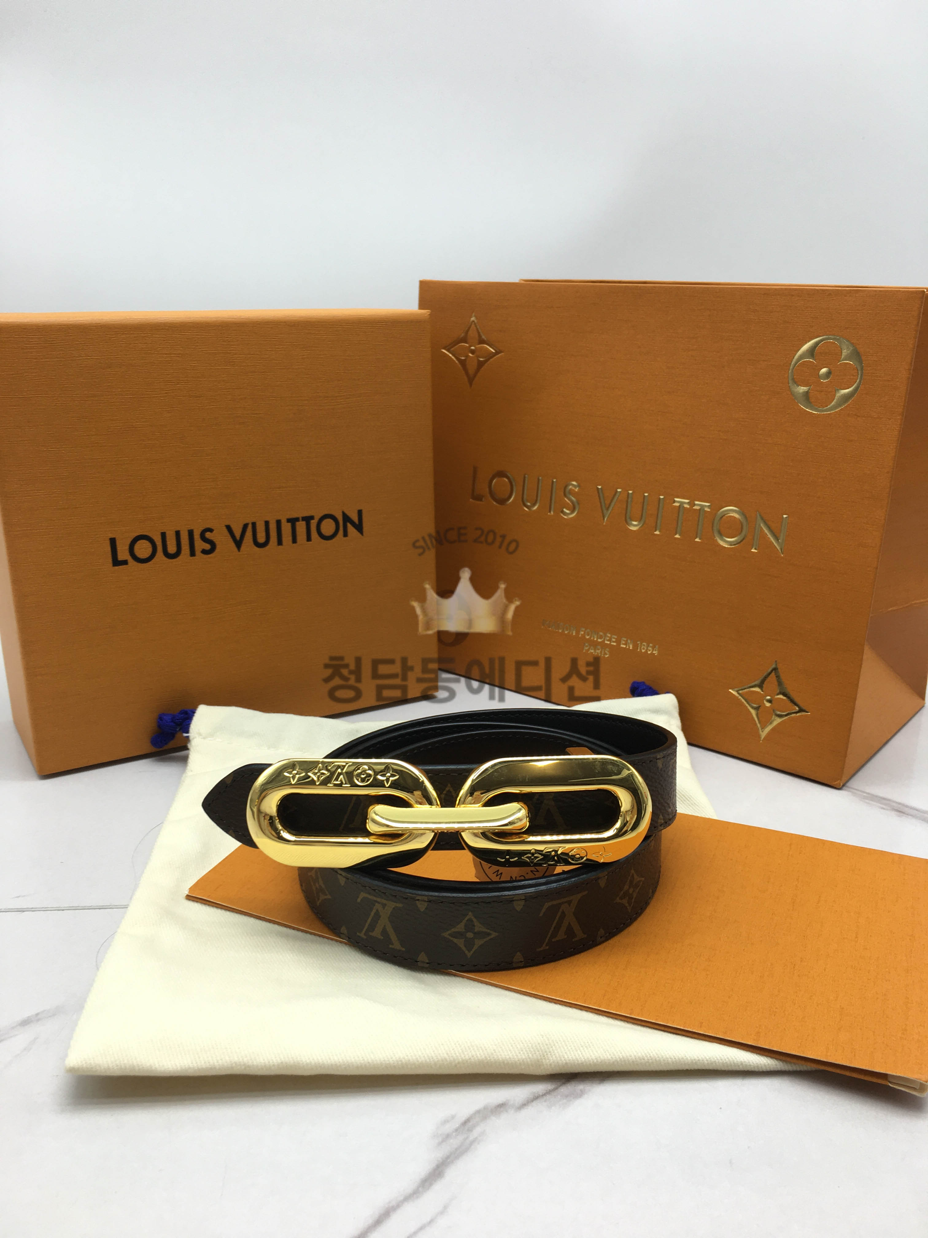 루이비통 엣지 리버서블 벨트 2.5cm 블랙 (upgrade ver.)
