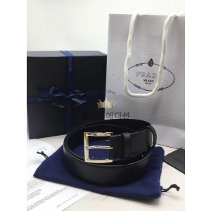 프라다 레더 벨트 3.5cm 은장 (upgrade ver.)