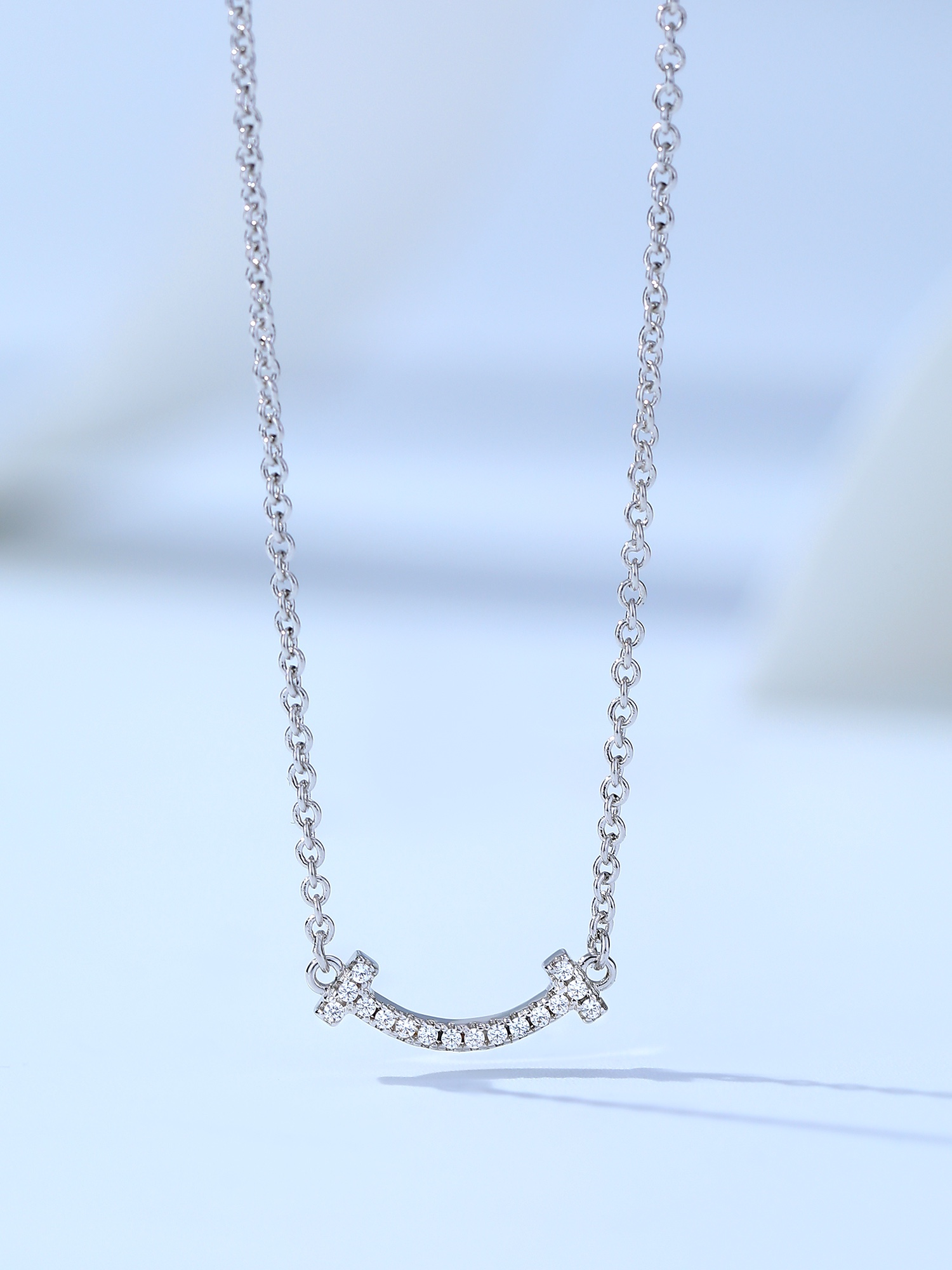 티파니 스마일 목걸이 (1CM) (V-gold소재) (3COLOR)