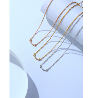 티파니 스마일 목걸이 (1CM) (V-gold소재) (3COLOR)