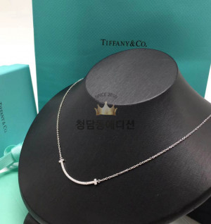 티파니 스마일 목걸이 (3.6CM) (V-gold소재) (컬러 로즈골드, 화이트골드)