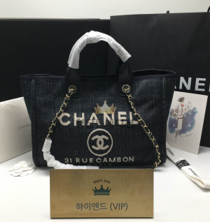샤넬 도빌백 데님