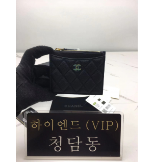 샤넬 지퍼 카드지갑