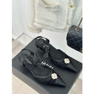 샤넬 네잎클로버 진주 샌들
