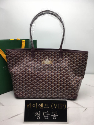 고야드 아르투아 지퍼달린 쇼퍼백 PM / MM (컬러 버건디)