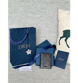 디올 버티컬 2단 카드지갑 (컬러 블랙)