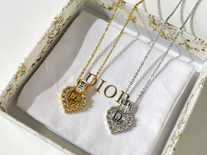 디올 레터링 하트 목걸이 (2COLOR)