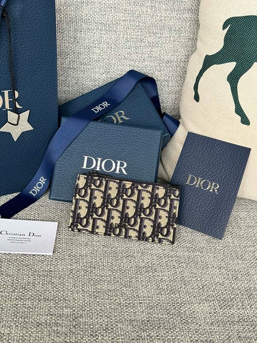 디올 지퍼 카드지갑