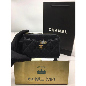 샤넬 클래식 지퍼 카드지갑 AP3179 (캐비어 금장)