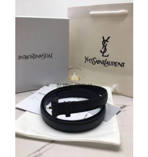 입생로랑 카산드라 벨트 2cm (올블랙)