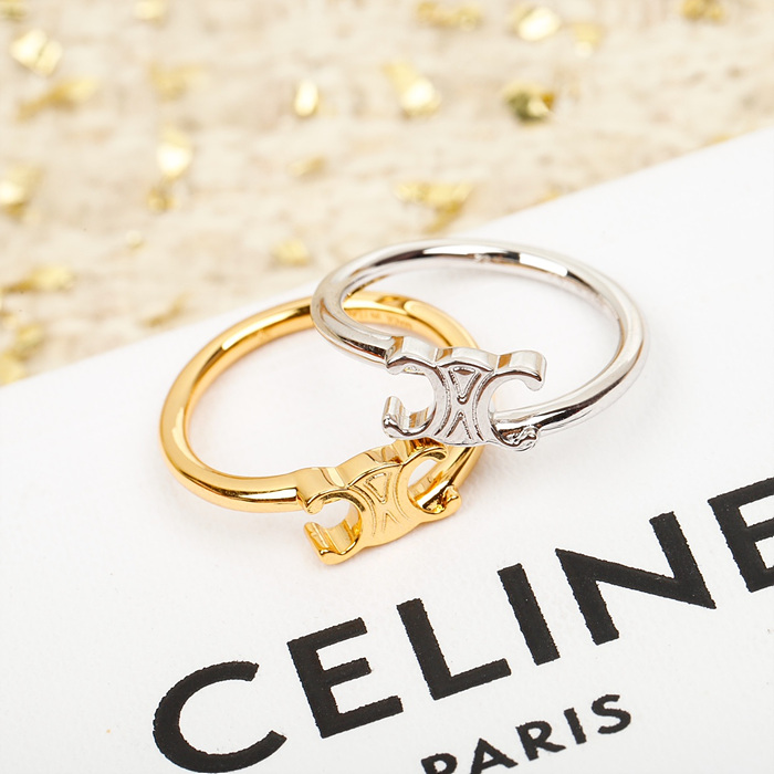 셀린느 트리오페 반지 (컬러 옐로우골드, 화이트골드)