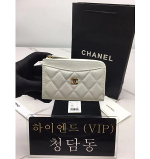 샤넬 클래식 지퍼 카드지갑 AP3179 (컬러 화이트)
