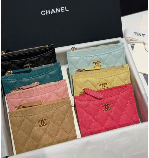 샤넬 클래식 캐비어 지퍼 카드홀더 (7COLOR)