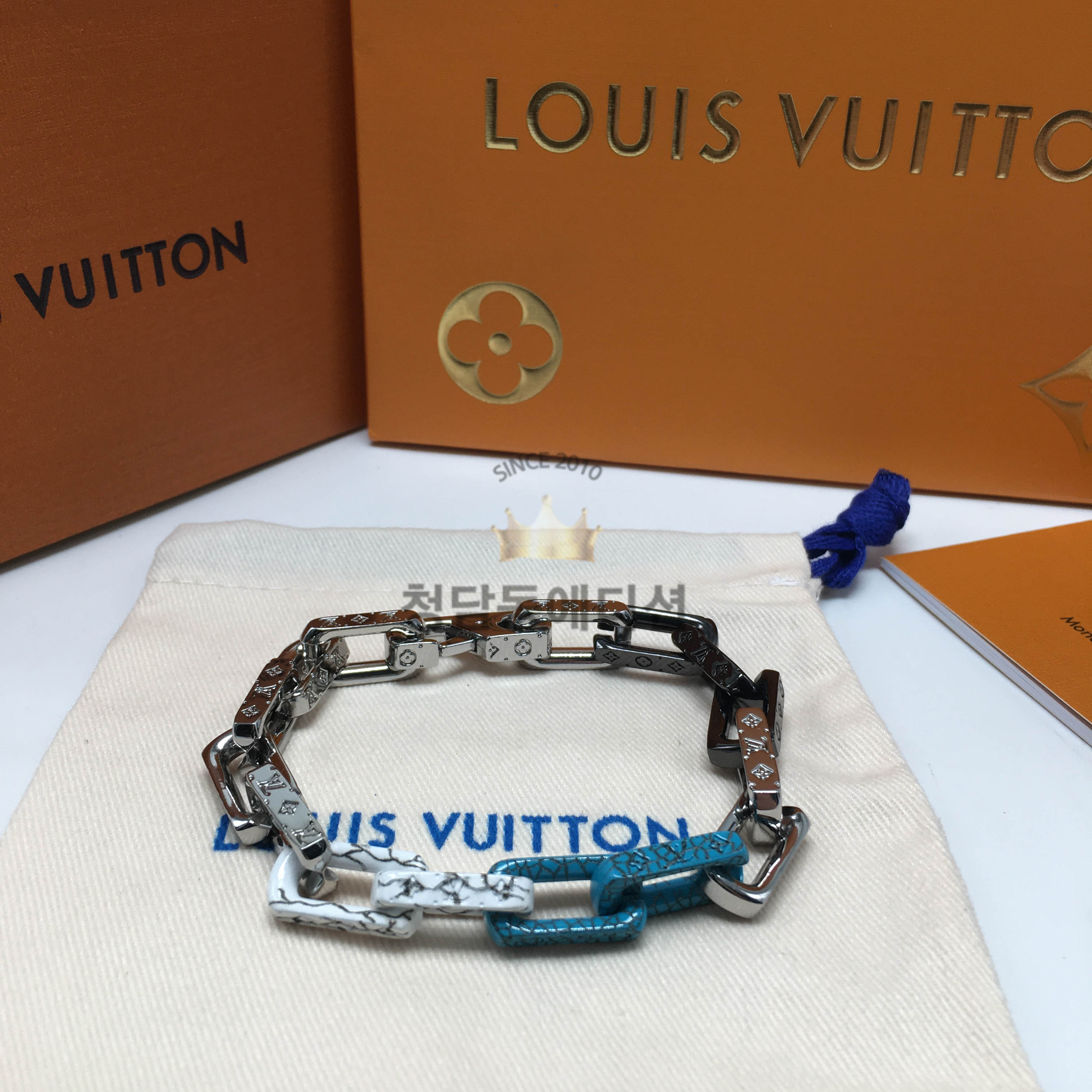 루이비통 모노그램 체인 브레이슬릿 m01293