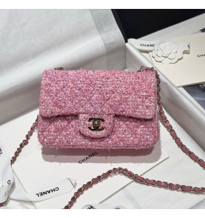 샤넬 24C 클래식백 트위드 뉴미니 20cm