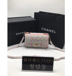 샤넬 24C 클래식백 트위드 뉴미니 20cm