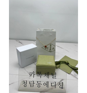 반클리프 매직 알함브라 목걸이 (V-gold소재) (빈티지) (컬러 레드) (upgrade ver.)