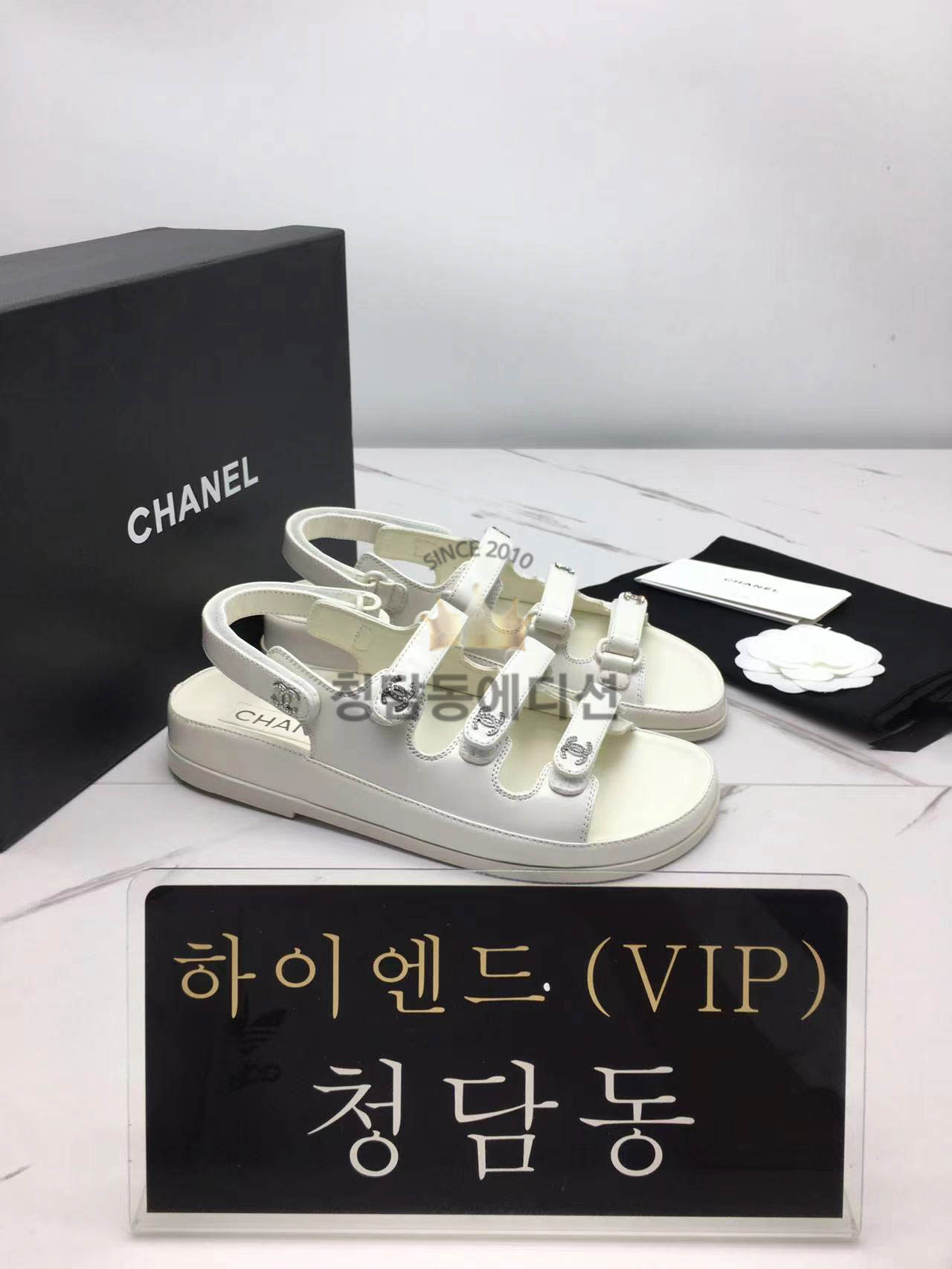 샤넬 벨크로 샌들