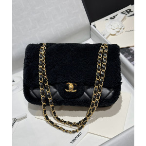 샤넬 램스킨 시어링 플랩백 AS5149